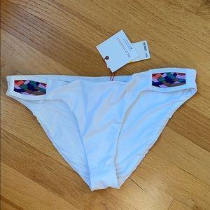 Red carter white bikini bottom